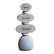 Engraved Rock Cairn - Home Sweet Home